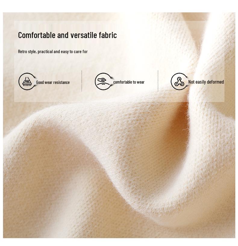 Woll-Cardigan-Übermantel - Damen Locker Einfarbig Gestrickt für Herbst/Winter 2025