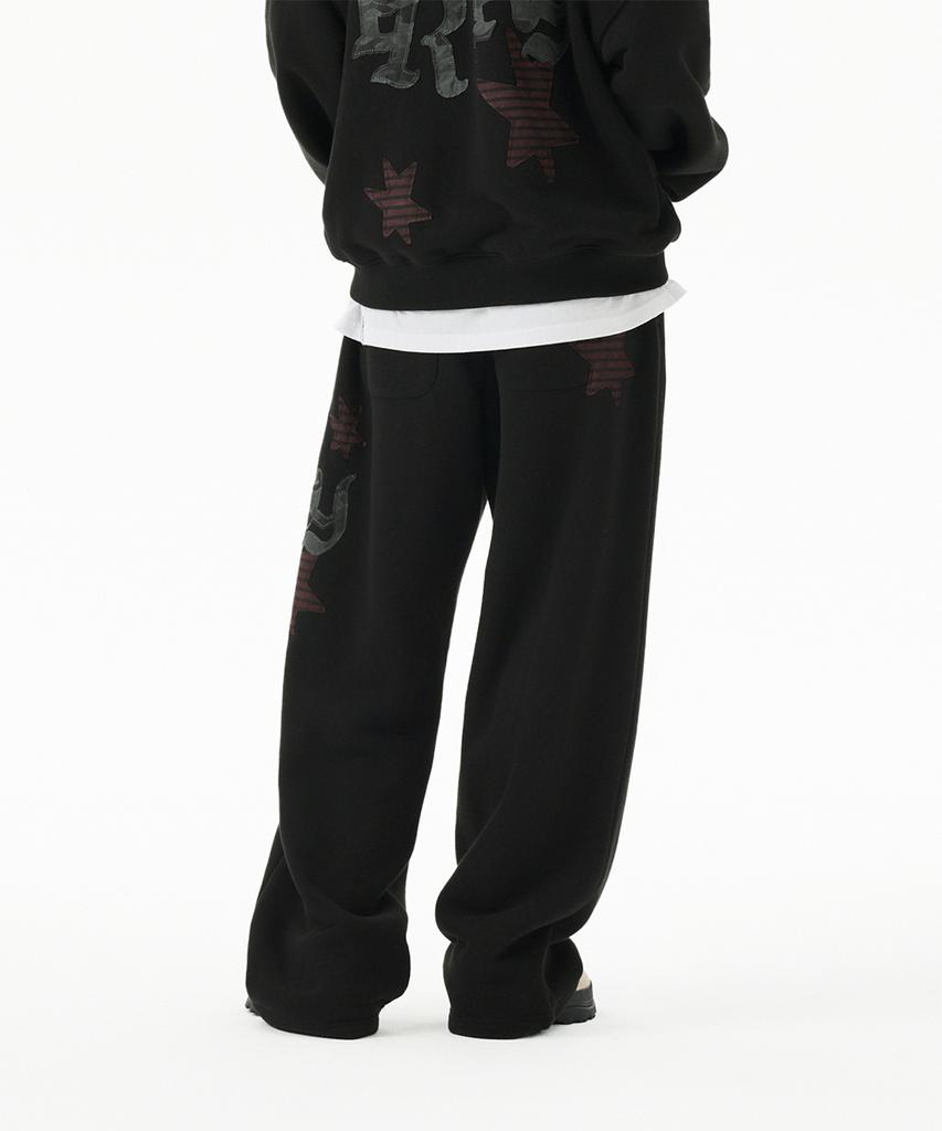 MAHAGRID Pray Applique Sweat Pant Black(Mg2Ffmpa05A)
