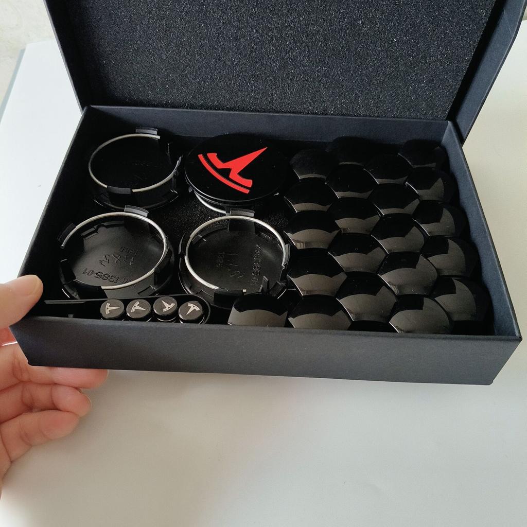25PCS 29PCS  56/57mm For Tesla Model 3 Y Wheel  Original Car  Center Caps Logo Emblem Rims Hub Cover Caps Badge Accessories