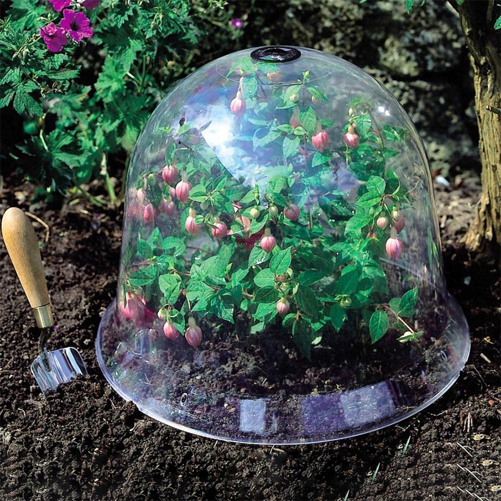 6PCS Reusable Garden Plant Cloche Plastic Dome Protective Seedling Covers for Outdoor Garden