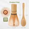 DiDiBirDi Tea Ceremony Utensils, Bamboo Chasen, Matcha Whisk, 100-Standing Tea Spoon (Set of 2)