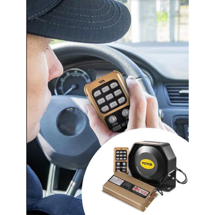 Automotive engineering vehicle alarm, car mounted loudspeaker, whistle horn, wireless multi tone remote control, sound rescue 12