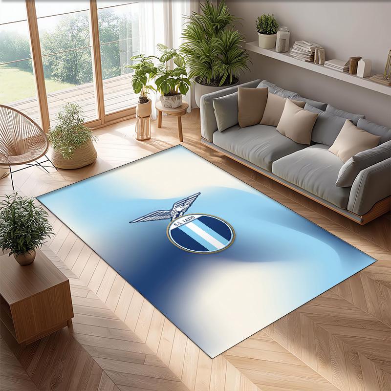 Lazio FC Fußball Muster Weicher Teppich Nicht Rutschender Indoor Boden Teppich Sport Dekor Matte für Schlafzimmer