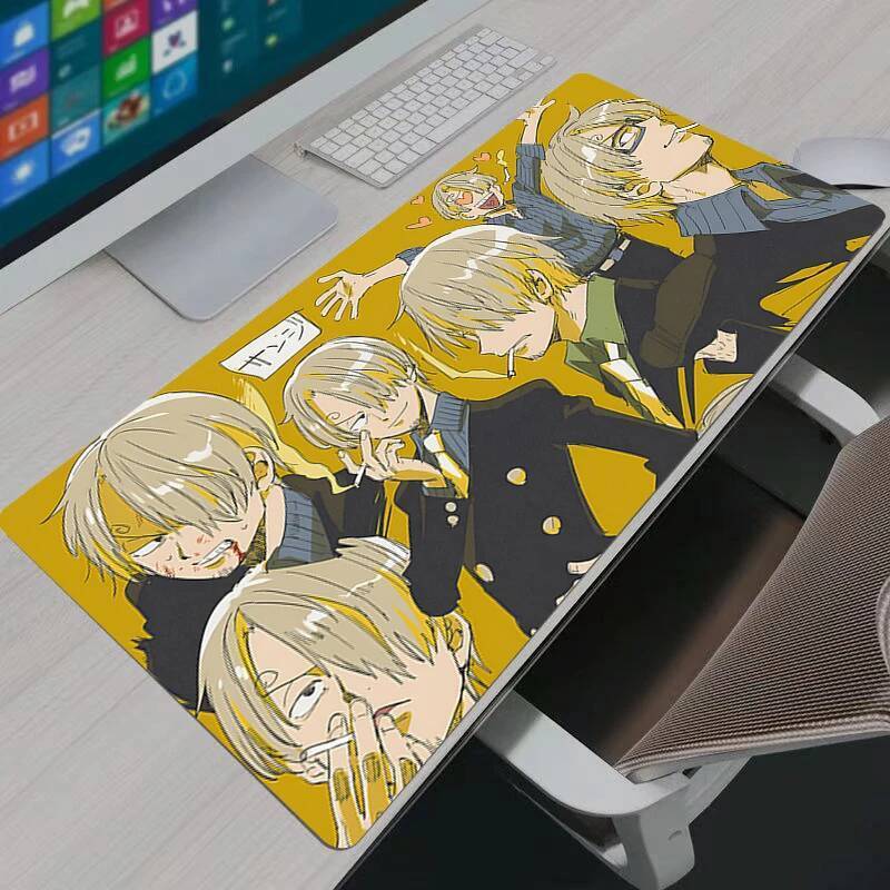 One Piece Sanji Gaming Mouse Pad Gamer Home Computer HD Mousepad XXL Keyboard Pad Carpet NonSlip Office Mouse Mats