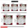 2D flat printing 2pcs Merry Christmas Popular Curtains Holiday Christmas3 Machine Washable Fabric Without Electricity Festive