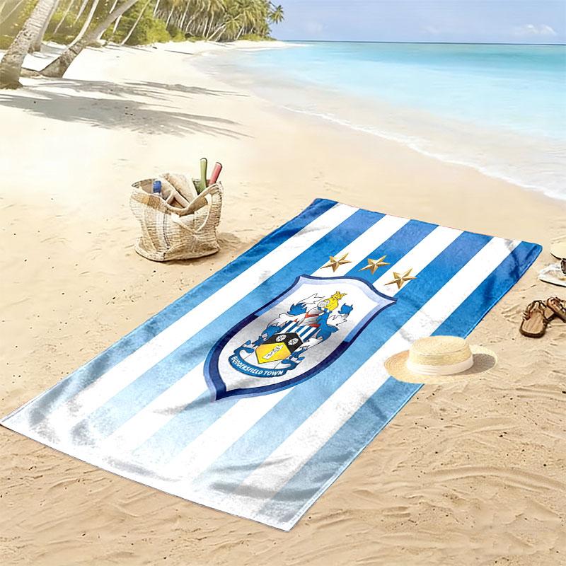 Huddersfield Logo Strandtuch, Großes Weiches Schnelltrocknendes Handtuch für Strand Camping Schwimmen