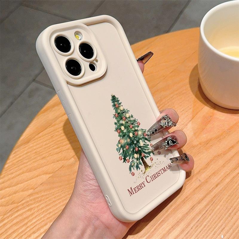 Lantern Christmas Tree for iPhone15promax Mobile Phone Case 14/16 Apple 13 All-inclusive Edge 11/12 Anti-drop