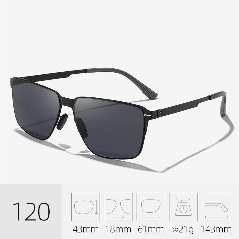 

Мужские солнцезащитные очки премиум-класса с поляризацией, металлическая оправа: Защита от УФ-лучей для рыбалки, вождения и езды