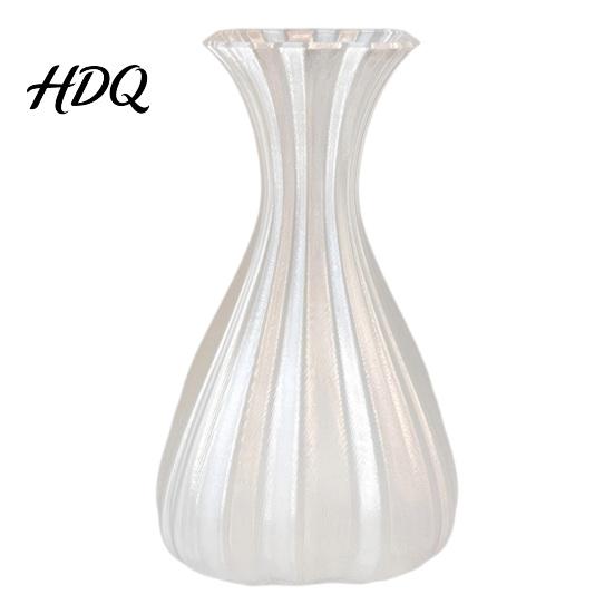 Artistic Container for Windowsill 3D Printed Fluted Curved Vase Minimalist Modern Decorative Flower Chic Table Vase Office Decor Sculpture