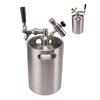 5L Mini Edelstahl Fass Druckbeaufschlagtes Edelstahl Heim Zapfanlagen-Set System mit Verstellbarem Zapfhahn