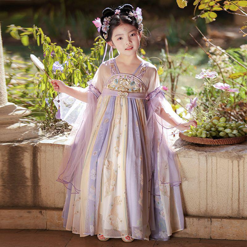 2026 Spring Hanfu Girls’ Ancient Style Princess Tang Suit Dress for Kids - Summer Edition 110