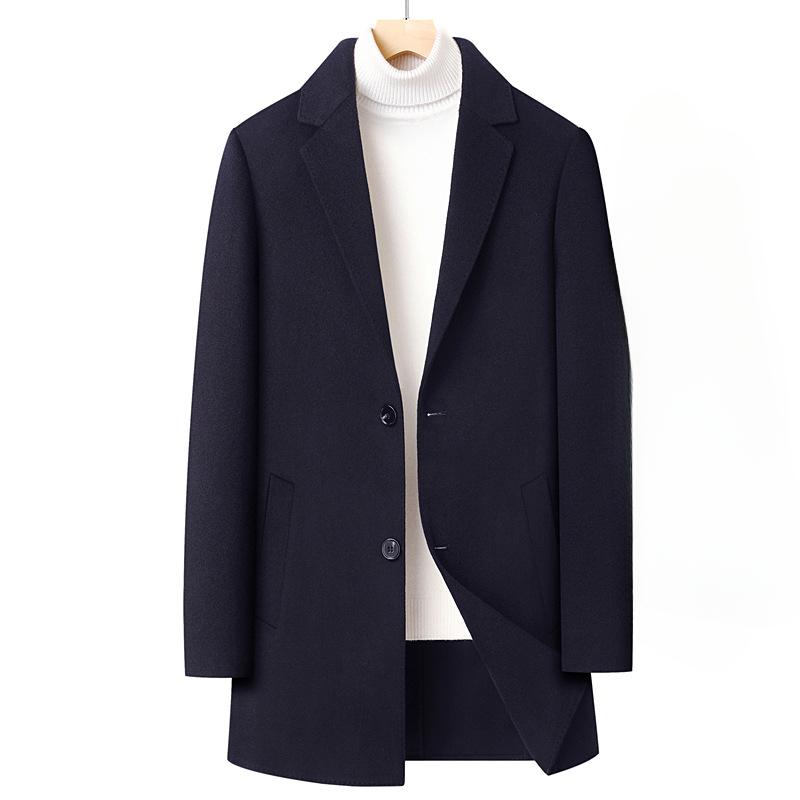 

Осень и зима Новое пуховое шерстяное пальто с подкладкой из шерсти с ручной работой Двустороннее шерстяное пальто Мужское пуховое пальто Пальто Пальто 190