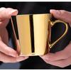 Mirror Coffee Mugs Specular Reflection Bird Procelain Tea Cups And Saucers Scoop European Style Coffeeware