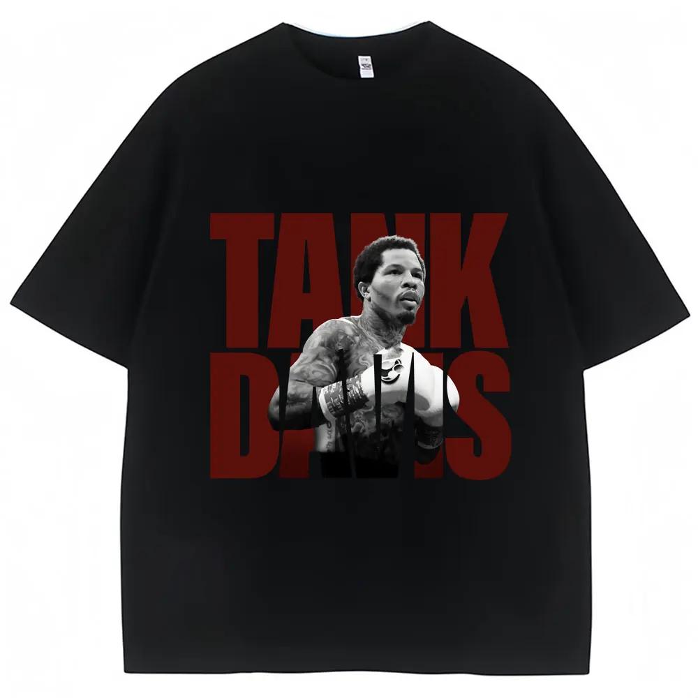 Ограниченная футболка с графикой Gervonta Davis Винтажные футболки чемпиона по боксу Оверсайз Унисекс Женская 100% Хлопок Футболка для фанатов боксера S
