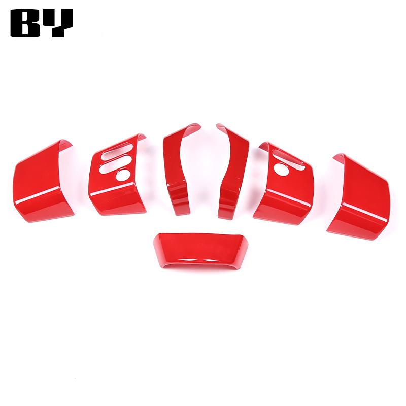 ABS Matte Black Steering Wheel Cover Button Decoration Stickers Trim For 3ehg FJ Cruiser 2007-2021 Accessories GEJ5