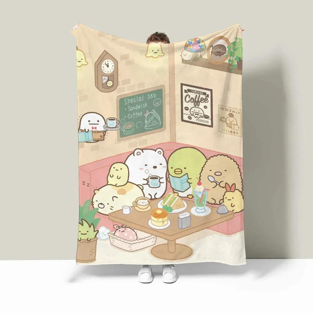 

Sumikko Gurashi Bed Throw Blankets for Decorative Sofa Blanket Home and Decoration Summer Blanket King Size Luxury Bedding Knee 75x90cm