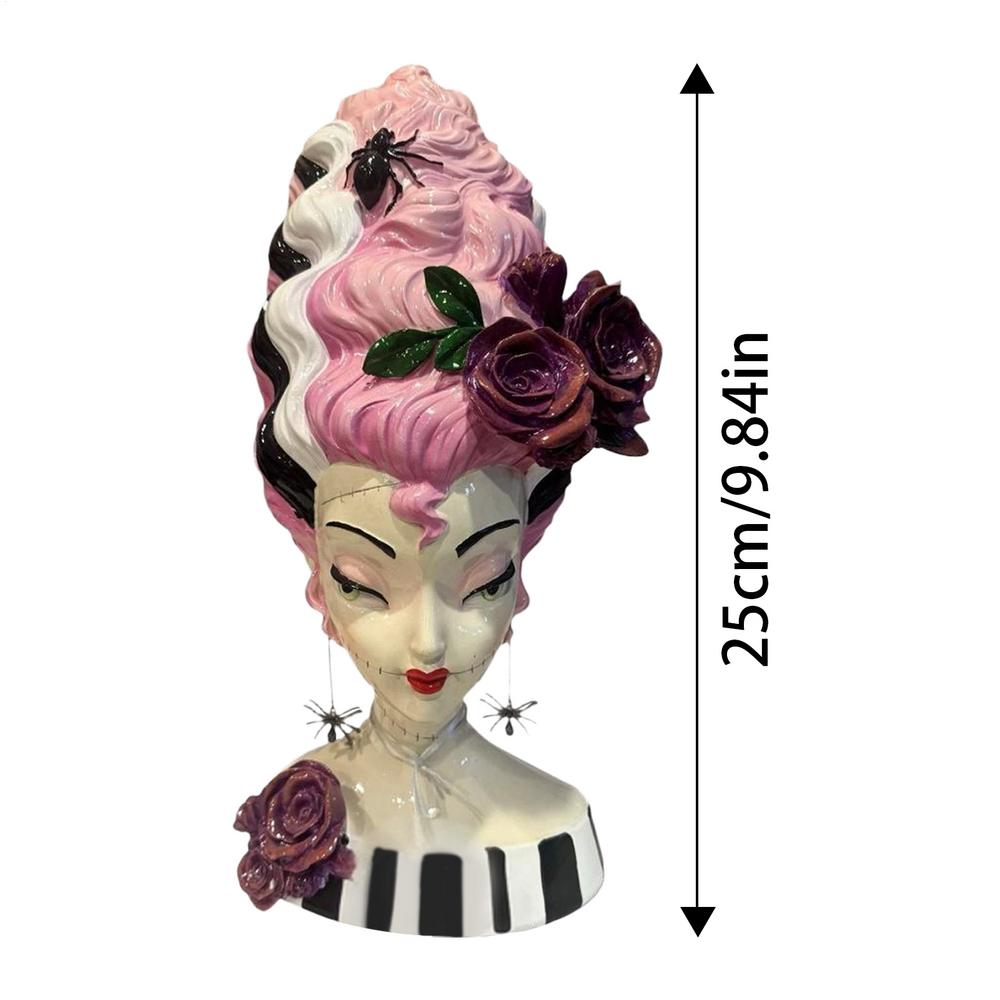 

Хэллоуин Украшения Хэллоуин Свадебный Бюст Фигурки для Стола Готическая Фигурка Настольная Подставка Скульптура для Книжной Полки Полки Шкафа