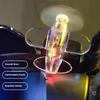 1/2pcs Wind-Powered LED Airplane Propeller Motorcycle Car Electric LED Colorful Light Car Rearview Mirror Rotating LED Lights