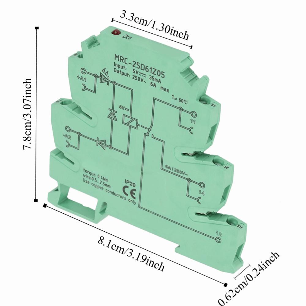 Control Module MRC-25D61Z05 Ultra Thin PLC Relay 5V 6.2mm Thick Relay PLC Relay Automation Equipment
