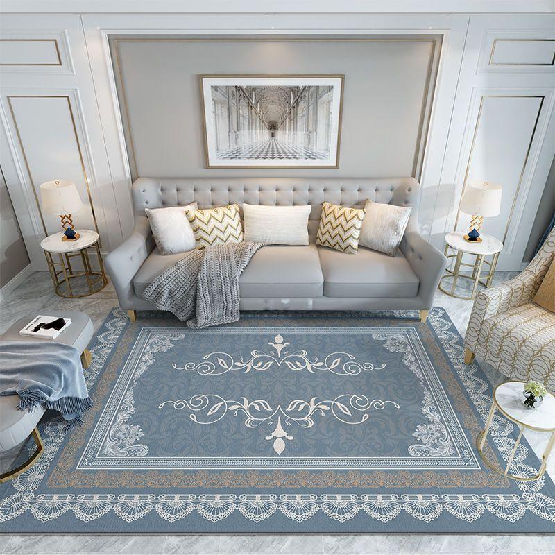 Retro American Style Living Room Carpet Classical Decoration Home Sofa Machine Washable Rug Lounge Bedroom Non-slip Mat Fully