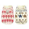 Warm Dog Jacket Printed Pattern Puppy Vest Fashion Dog Knitted Clothes  for Cats and Puppy