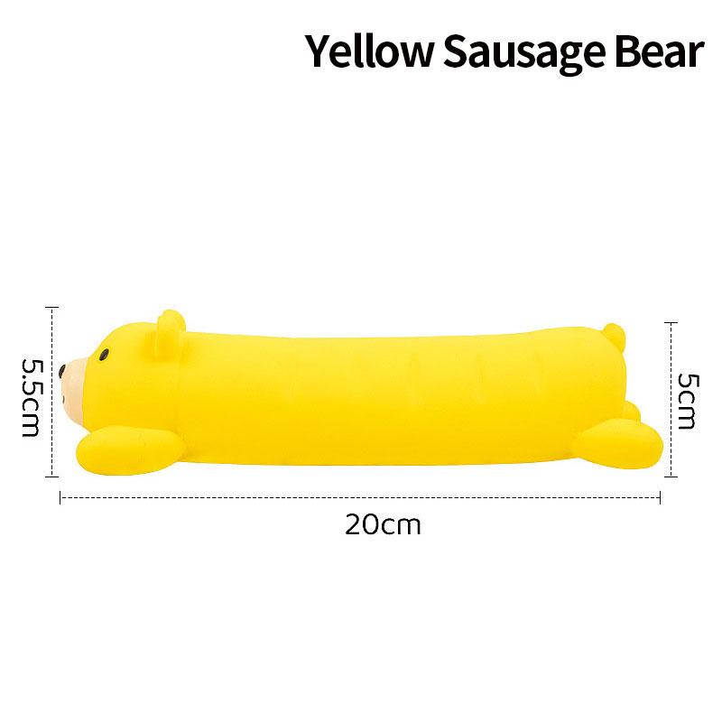 Dog Chewing Toy Simulated Dachshund Squeaky Pet Toy Bite Resistant Puppy Toy Training Silicone Teeth Cleaning Dog Toy Supplies