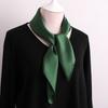  New Fashion Summer Silk Square Scarf Solid Women Satin Neck Hair Tie Band Soft Beach Hijab Head Female Foulard Free Shiping