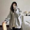 Women's Zip Up Hoodies Oversized Long Sleeve Sweatshirt Fleece Lined Hooded Coat with Pockets Casual Fall Outfits