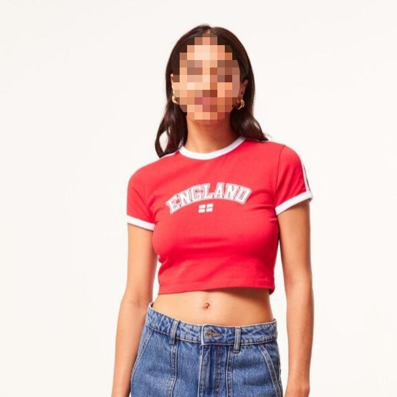 Y2K personalized street trend letter printed crop top T-shirt