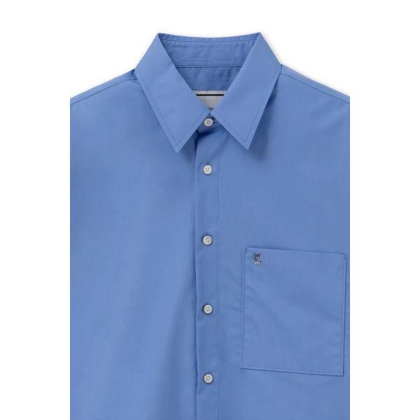 [wooyoungmi] Blue Regular Fit Cotton Shirt W263SH08814L