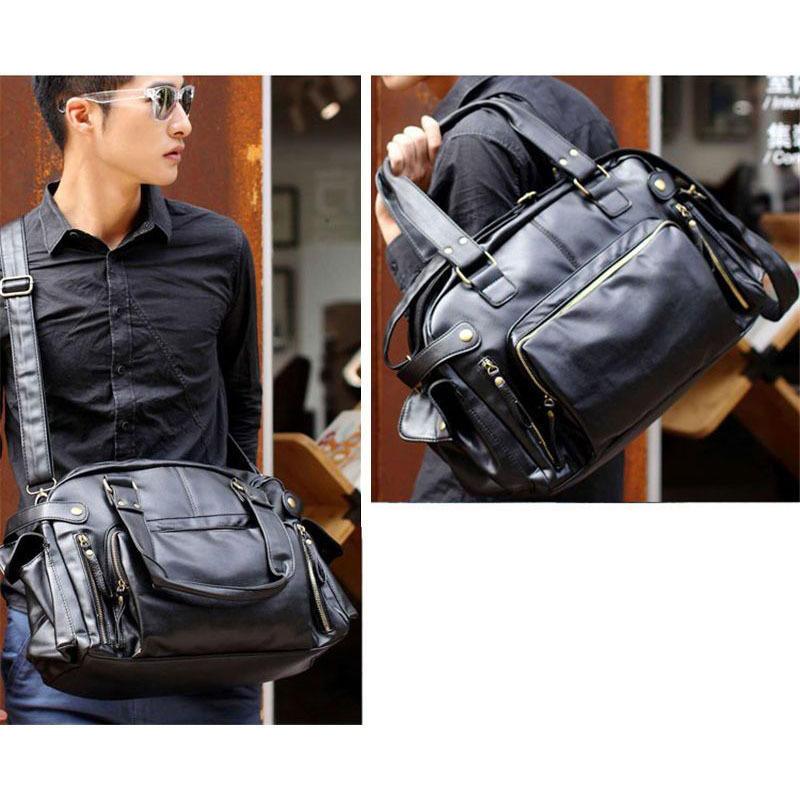 Leather Sports Handbags Tote Gym Crossbody Travel Shoulder Bags Briefcase Vintage Messenger Bag