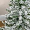 Artificial Christmas Tree, Snow Effect, Flame-Retardant, Hinged Construction, Green/White