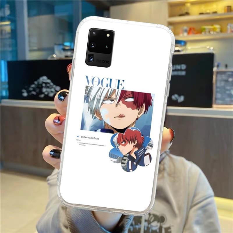 Shoto Todoroki Phone Case For Samsung Galaxy S10 S21 S22 Plus Ultra A91 A51 A21S A12 Transparent Phone Cover