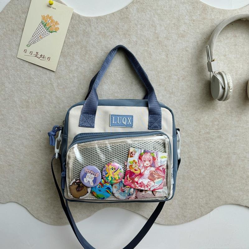 Girl J two-dimensional yuan small food, transparent versatile soft girl, portable messenger bag, college style small backpack