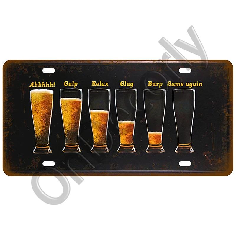 Tin Sign Plate Home Decor Vintage Metal Sign Funny Poster Tinplate Coffee For Bar Pub Club Man Cave Wall Decoration Wine Beer
