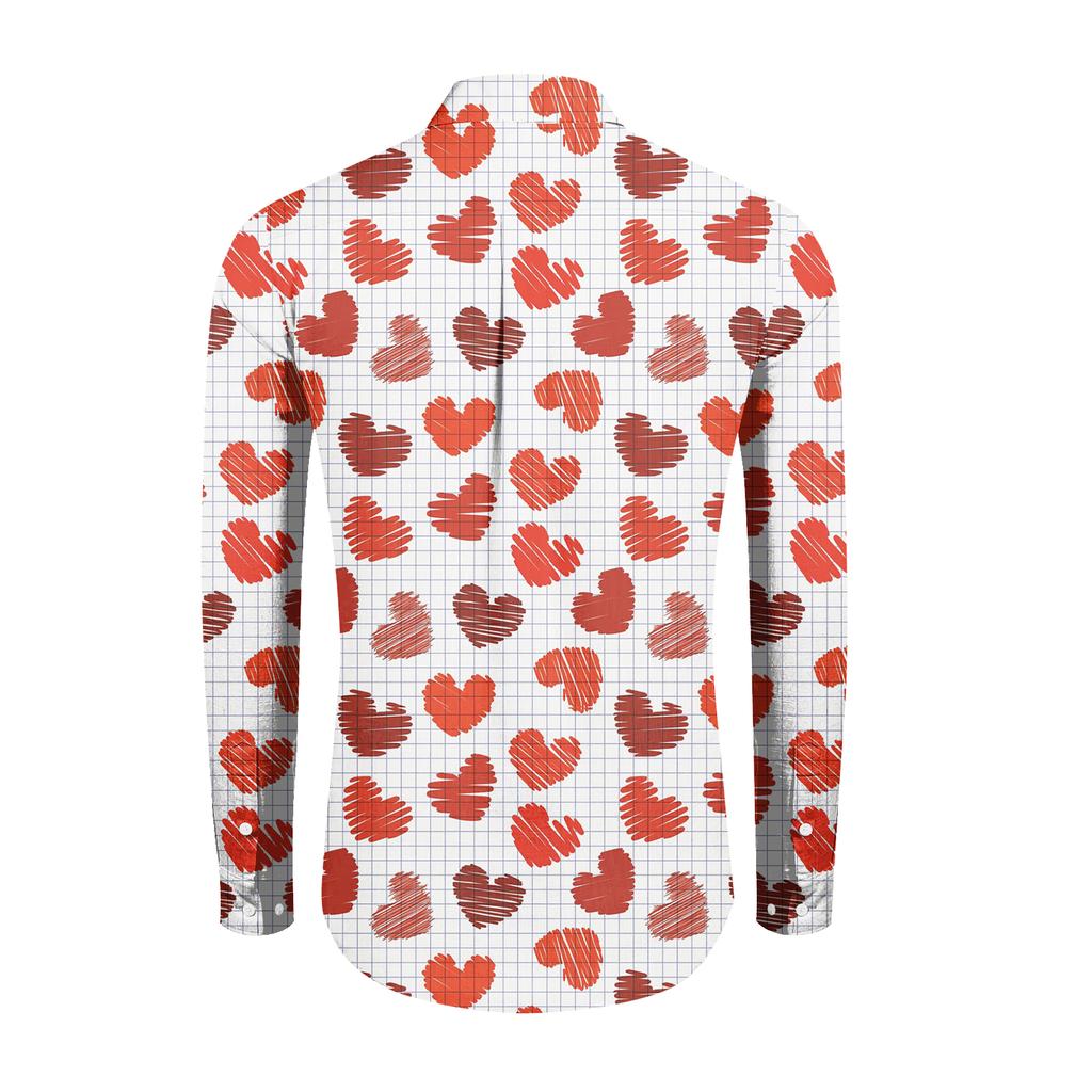 Lässiges, locker sitzendes Langarmhemd für Herren, modisches Revershemd