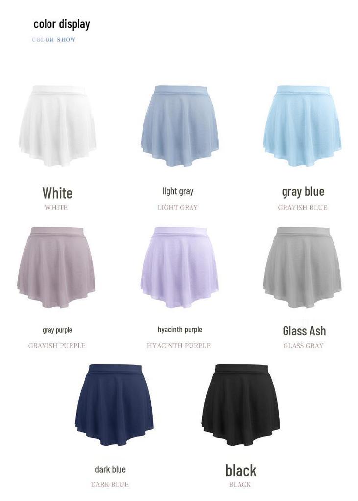 Women's Elastic Waist Hip-Hugging Dance Skirt - Short Ballet Practice with Side Slits