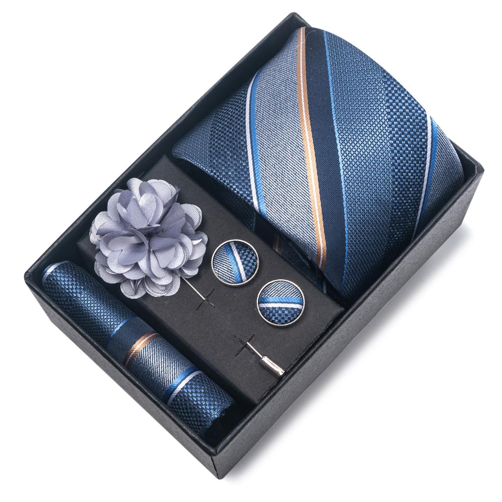 Wedding Wedding Tie Groom Festive Burgundy Tie Men'S Suit Cufflinks Corsage Accessories Kit