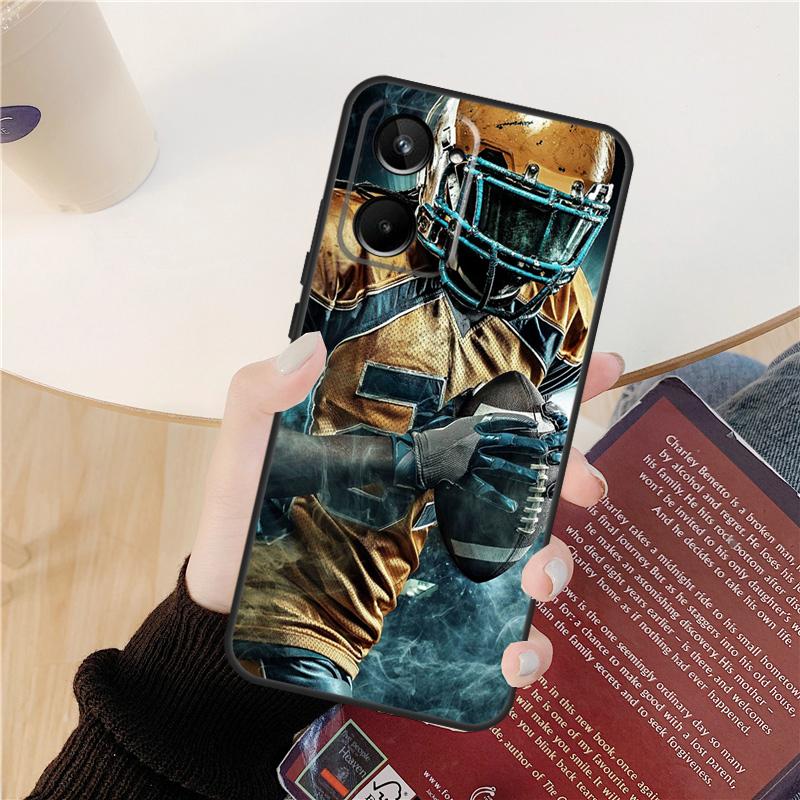 American Football Case For Realme C55 C75 C67 C61 C53 C51 C21Y C25S 10 11 12 13 14 Pro Plus GT 6T 6 5 GT7 Pro