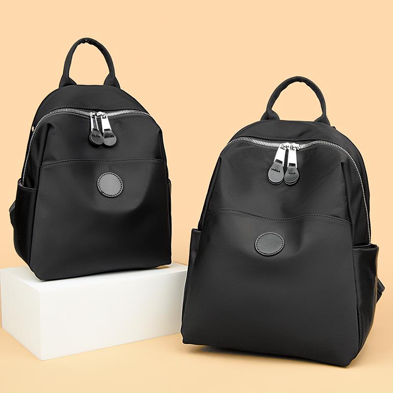 Zaino da Donna a Colore Unito Borsa da Scuola per Studenti in Tessuto Oxford Borsa da Viaggio