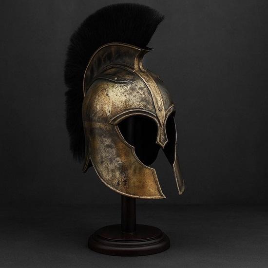 Great Achilles, Trojan Warrior - Troy Helmet Replica - Original Quality Armor Helmet  Halloween Costume Fully Wearble - Gift Item