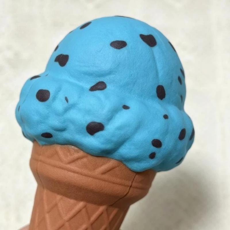 1/3Pcs Soft Simulated Blue Ice Cream Squeeze Toy Stress Relief Slow Rebound Fidget Toys Home Decor Friends Best Gift Anti-Stress