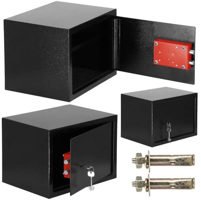 Trezor - SPRINGOS - 35 x 25 x 26 cm - Vysoce bezpečnostní ocel - 2 klíče - Černý