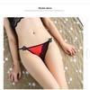 Erotic Panties Sexy Women G-String Contrast Lace Satin Thongs Seamless Thin Belt Female Lingerie Underwear Low Waist Comfortable Bikini Briefs