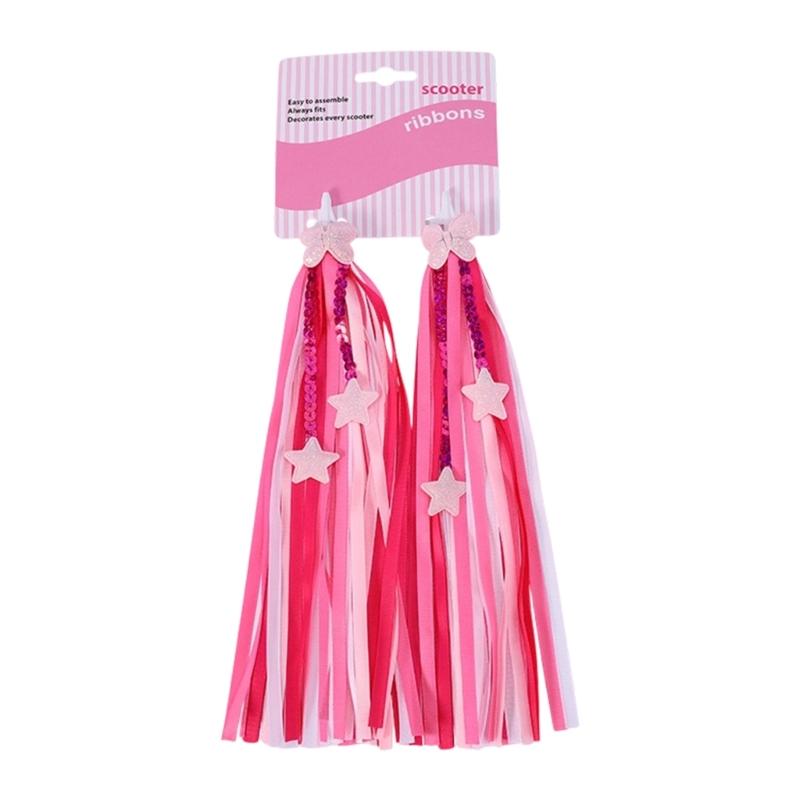 Fashion Bike Handlebar Streamers Colorful Bike Tassels Ribbon Funny Bicycles Ornaments for Girl Boys Easy To Use