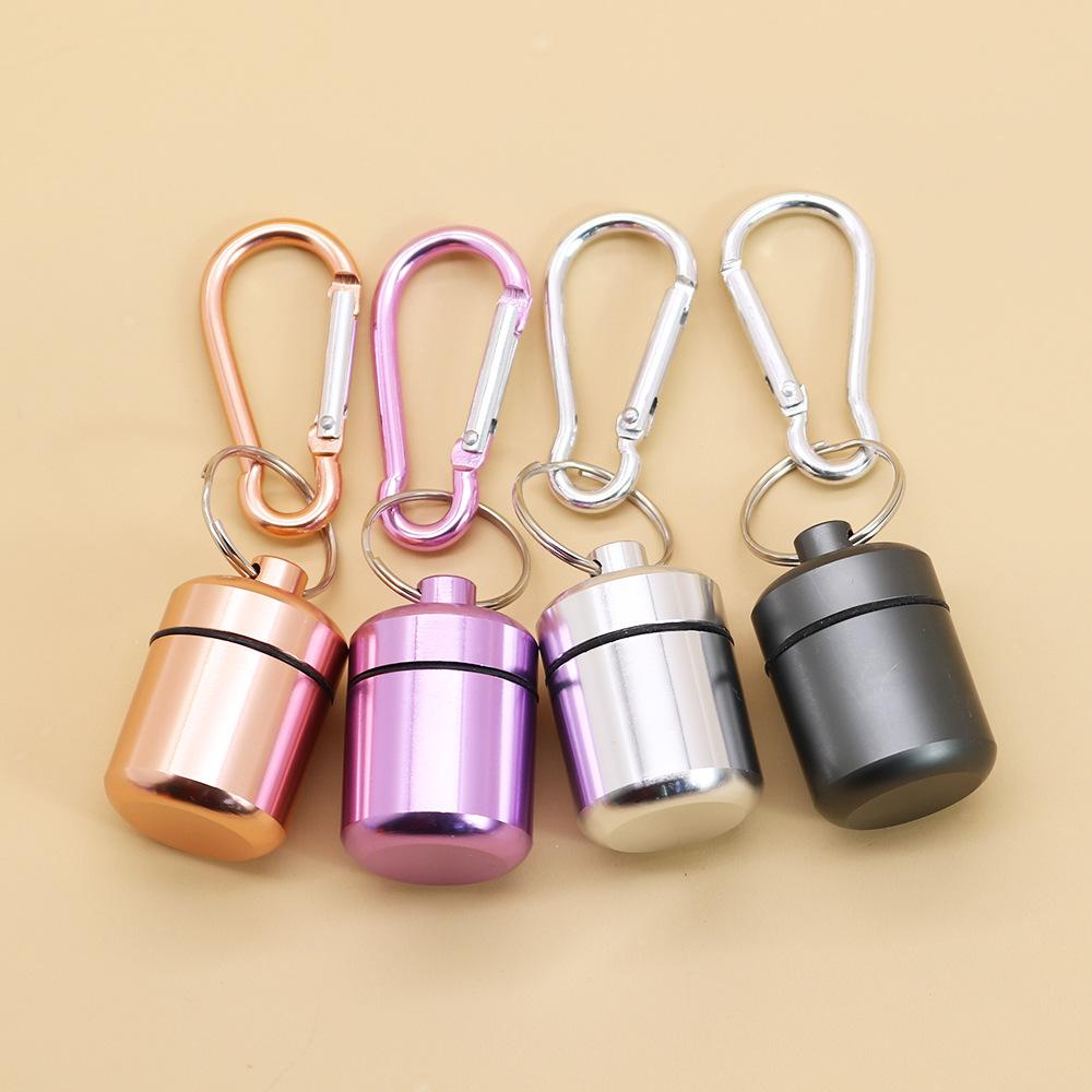 New Premuim Portable Aluminum Waterproof Pill Cases Box Earplug Keychain Case Travel Container for Jewelry or Ear Plugs Sleek