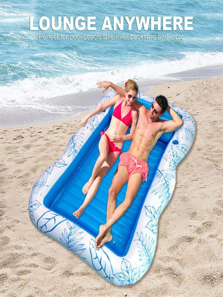 Inflatable Double Floating Lounge Chair for Summer Sunbathing