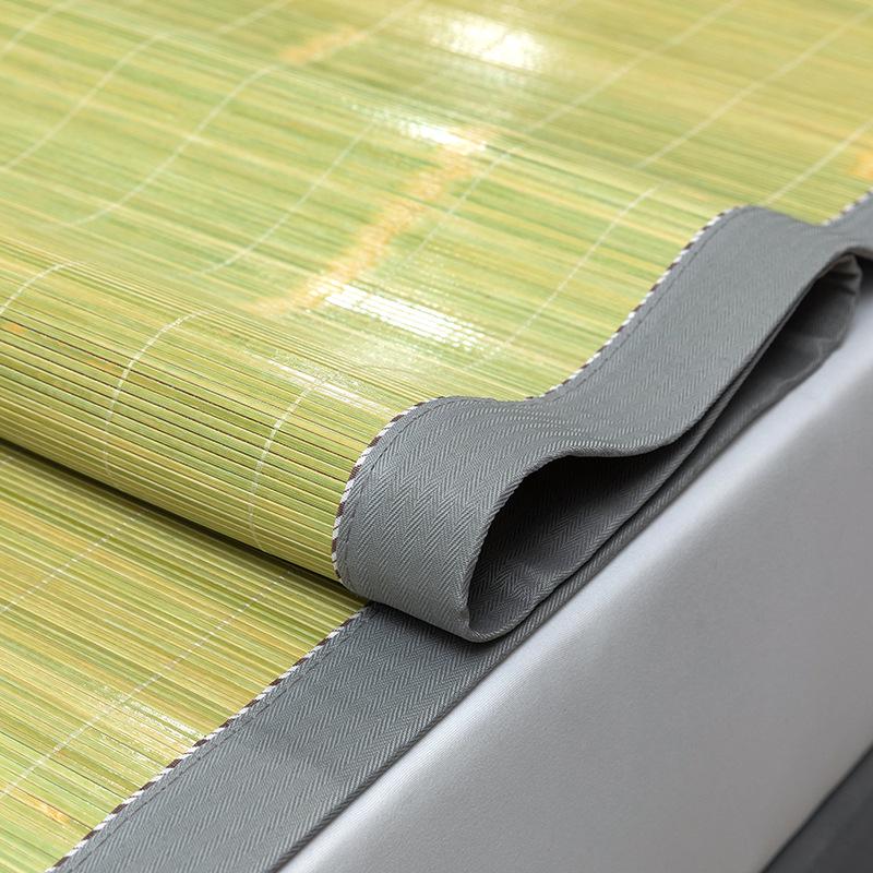 Bamboo Ice Silk Summer Cooling Mat: Foldable Double-Sided Mat for Dormitory or Home, 1.8m