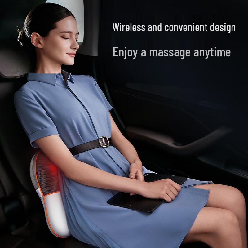 SKG Portable Lumbar & Back Massager with Heat Therapy CN Plug (adapter Included)