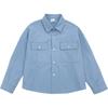 Spring and Autumn Boys New Loose Casual Solid Color Outer Shirt